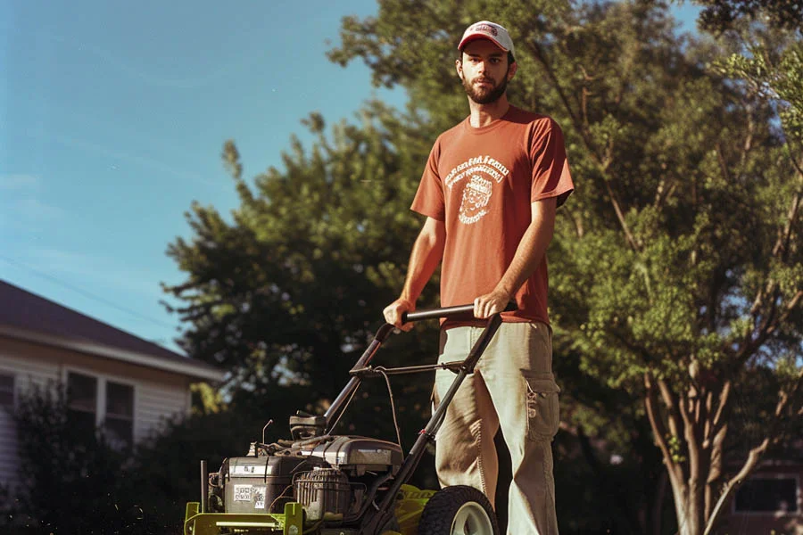 cordless self propelled electric lawn mowers